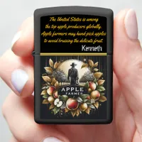 Apple Farmer Harvesting His Orchard Zippo Lighter