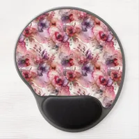 Pink & Purple Flower Alcohol Ink  Gel Mouse Pad