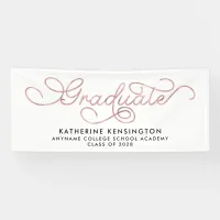 Elegant Blush Pink Typography Graduation Banner