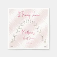 Last Rendez Veuve Bachelorette Weekend Itinerary Napkins