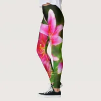 Hot Pink Olympic Torch Lilies Leggings