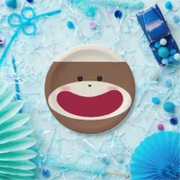 Sock Monkey Smile(Boy)  Paper Plates