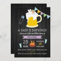 Men's Baby Shower Dadchelor Beer and BBQ Party Invitation