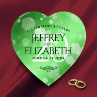 Elegant 20th Emerald Wedding Anniversary Paperweight