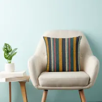 Vibrant Vertical Stripes Throw Pillow