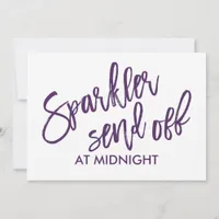 5X7 Sparkler Send-Off Sign-Brush Script (Plum)