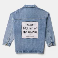 Mother of the Groom Stylish Wedding Personalized Denim Jacket