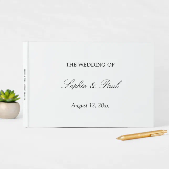 Elegant Minimalist Wedding Guest Book