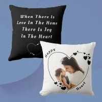 Happy Hearts Custom Photo Pillow