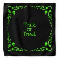 Slime Green Trick or Treat  Bandana