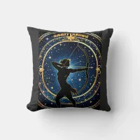 Sagittarius astrology sign throw pillow