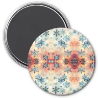 Vintage Snowflakes Pattern - Magnet