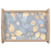 Golden Foliage Dreams Autumn Nature Beauty Serving Tray