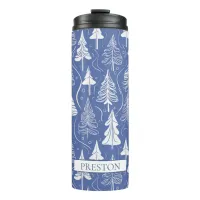 Blue Christmas Pattern#6 ID1009 Thermal Tumbler