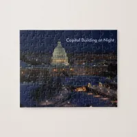 United States Capitol Building at Night Jigsaw Puzzle