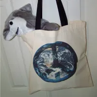 Blue Marble World Peace Photo Art Tote Bag