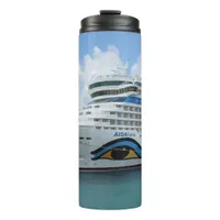 AIDAluna cruise ship anchered off Grenada island Thermal Tumbler