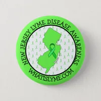 Lyme Disease Awareness in New Jersey Ribbon Button