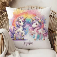 Enchanting Unicorn Throw Pillow