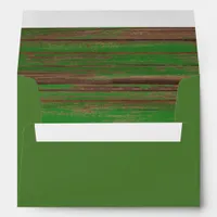 Southwest Rustic Weathered Green Painted Wood  Envelope