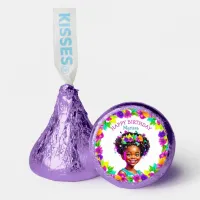 Birthday Party African-American Girl Personalized Hershey&#174;'s Kisses&#174;