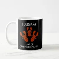 Distressed Louisiana-Crawfish & Culture  Coffee Mug