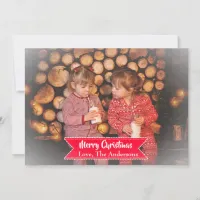 Photo Christmas Card with Vignette Faded Edges