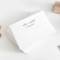 A7 Wedding Envelopes Black Lined Return Address