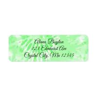 Personalized  Green Tie Dye Return Mailing Label