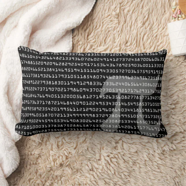 Many Many Digits of Pi Mathematical Constant Lumba Lumbar Pillow