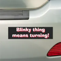 Blinky thing means turning! 3d text car magnet