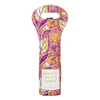 Magenta Gold Christmas Merry Pattern#21 ID1009 Wine Bag