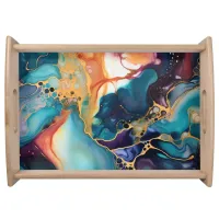 Luxury Elegant Abstract Marble Beautiful  Serving Tray