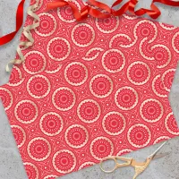 Gold And Red Ornate Mandala Oriental Royal Pattern Tissue Paper