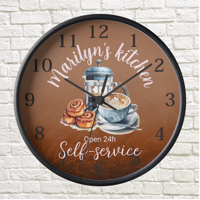 Coffee-themed Wall Clock