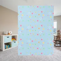 Cute stars with faces in pastel colors boys rug