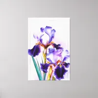 *~* Irises Flower Artsy Painting AP84 Iris Canvas Print