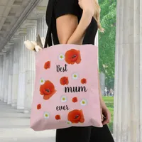 Best mum - floral  tote bag