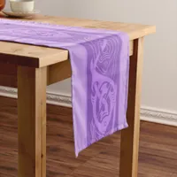 Celtic Knotwork Fish in Purple Long Table Runner