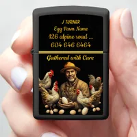 Caring for Hens on a Sunny Day at the Farm Zippo Lighter