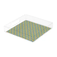 Yellow Star Abstract Acrylic Tray