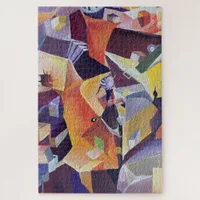 Bold Geometric Watecolor Abstract Shapes Jigsaw Puzzle