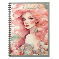 Alluring Seashell Mermaid Notebook