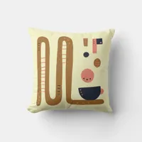 Abstract Coffee Throw Pillow