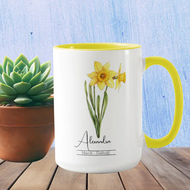 Birth Month Flower March Daffodil Mug