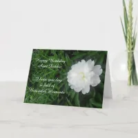 Personalized Happy Birthday Aunt Peonies Card