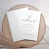 Romantic Calligraphy Luxury Wedding Invitation