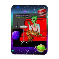 1970's Retro Extraterrestrial in Disco Lounge Magnet