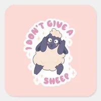 Funny I Don't Give a Sheep Square Sticker