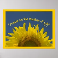 Friendship Sunflower Poster